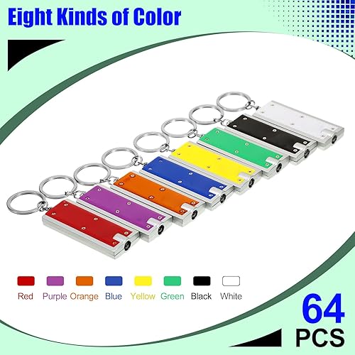 Miniatura 7 de Hicarer 64 linternas llavero a granel mini potente LED llavero luces linterna portátil para emergencia camping equipo al aire libre fiesta
