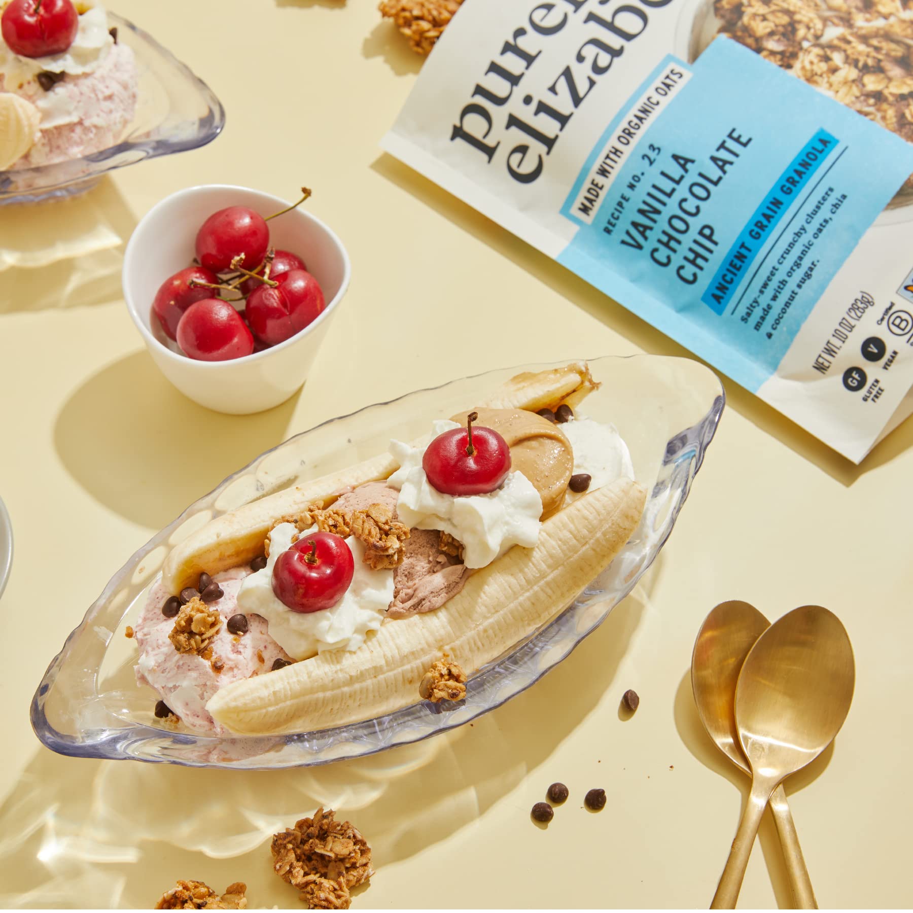 puramente elizabeth Vanilla Chocolate Chip, granola de grano antiguo, sin gluten, sin OMG (6 unidades, 72 onzas a granel)