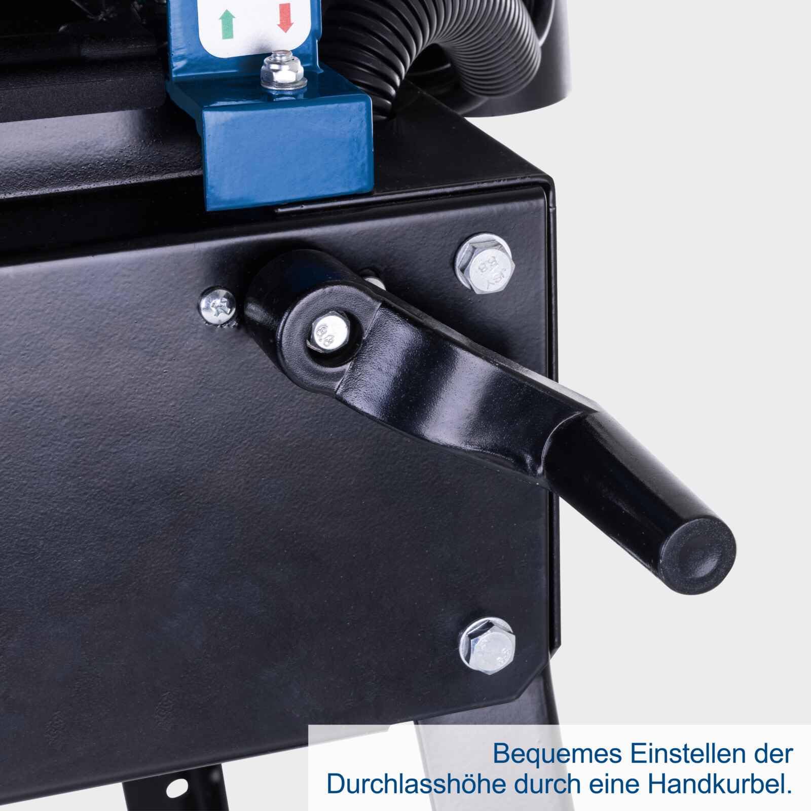 Scheppach Abricht -& Dickenhobelmaschine HMS1500 Hobelmaschine mit Untergestell | 2200W Leistung | Durchlasshöhe/-breite 160/260 mm | Spanabnahme 3mm | Abrichtanschlag 90°-135° | Messerdrehzahl 6500-1