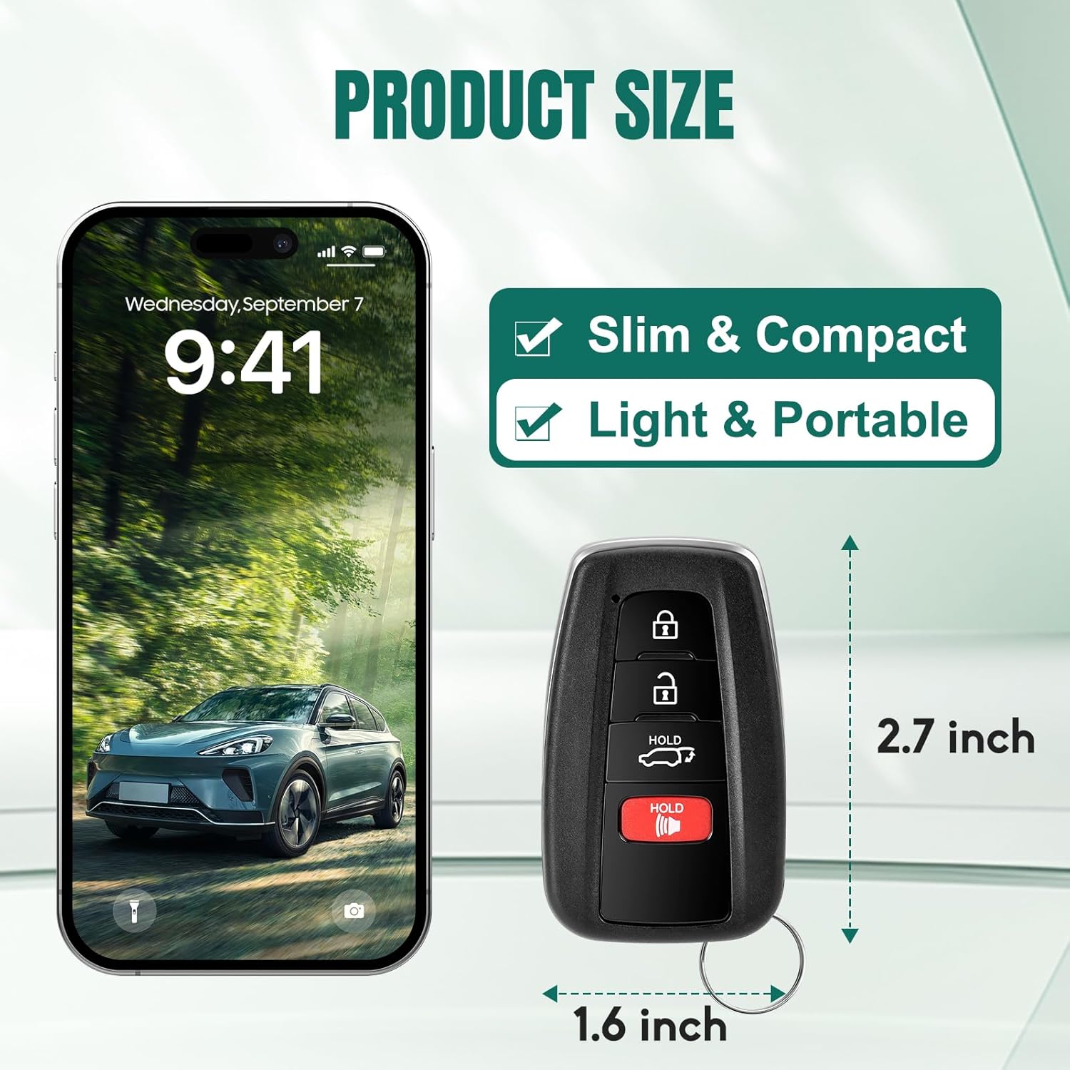 Key Fob Replacement Fits for Toyota RAV4 Highlander 2019 2020 2021 2022 2023, Smart Proximity Keyless Entry Remote Control HYQ14FBC 8990H-0R030, 8990H-0E020 4 Button 314.3 Mhz