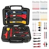 68 PCS Automotive Circuit Test Lead Kit,Multimeter Test Leads Set,Electrical Breakout Leads Automotive Kit with Terminals,Alligator Clip,Acicular Probe,Banana Plug Adapters,Volt Meter Lead
