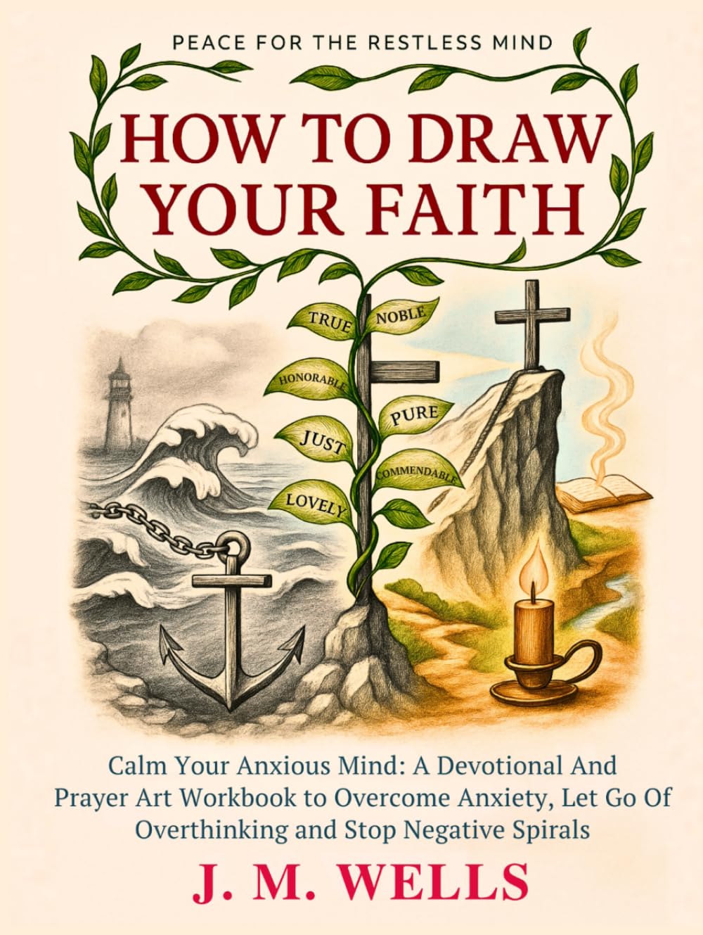 HOW TO DRAW YOUR FAITH: Calm Your Anxious Mind: A Devotional And Prayer Art Workbook to Overcome Anxiety, Let Go Of Overthinking And Stop Negative Spirals I Peace for the Restless Mind