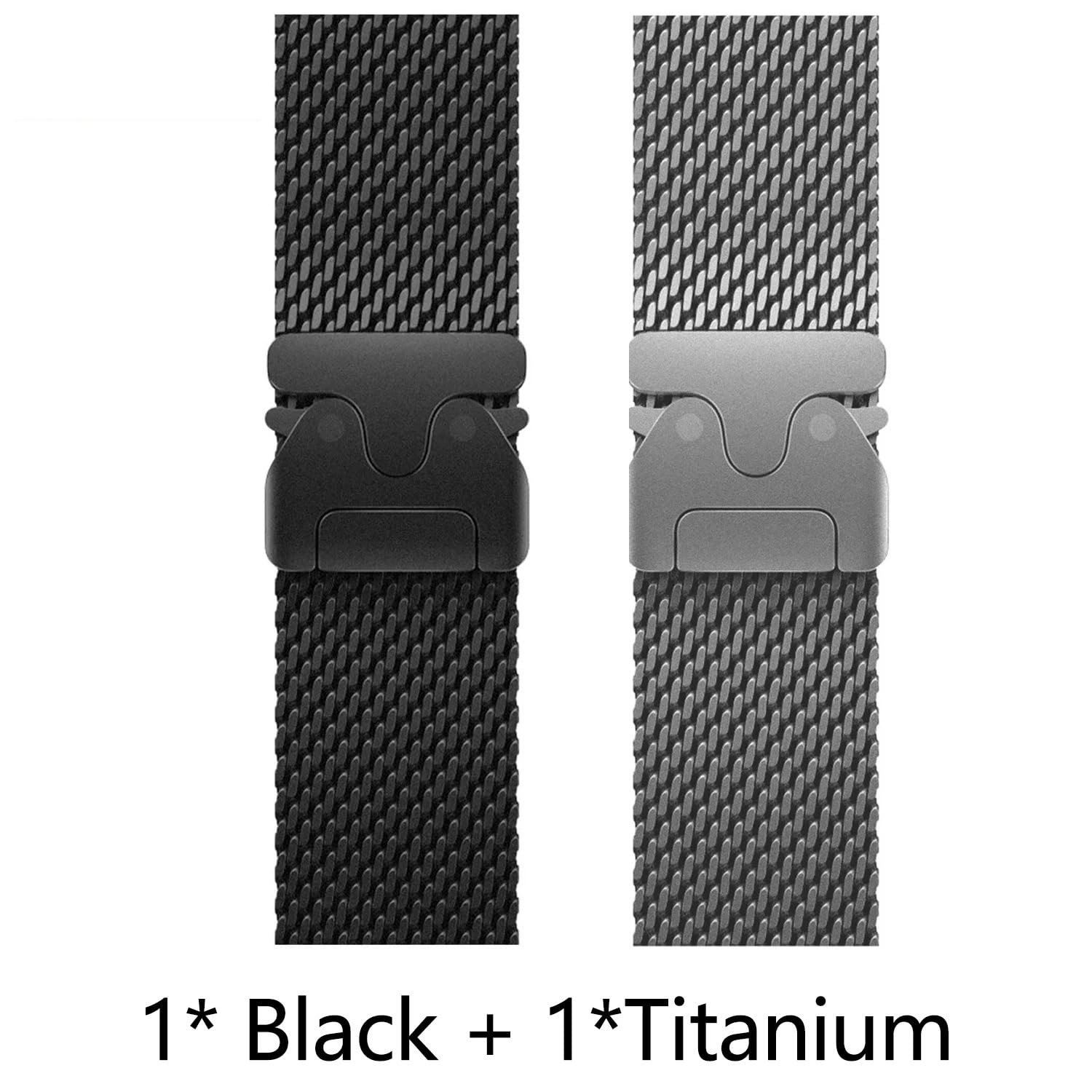 Boucle milanaise en titane pour Apple Watch Ultra 3/2, Apple Watch Series 11/10/9/8/7/6