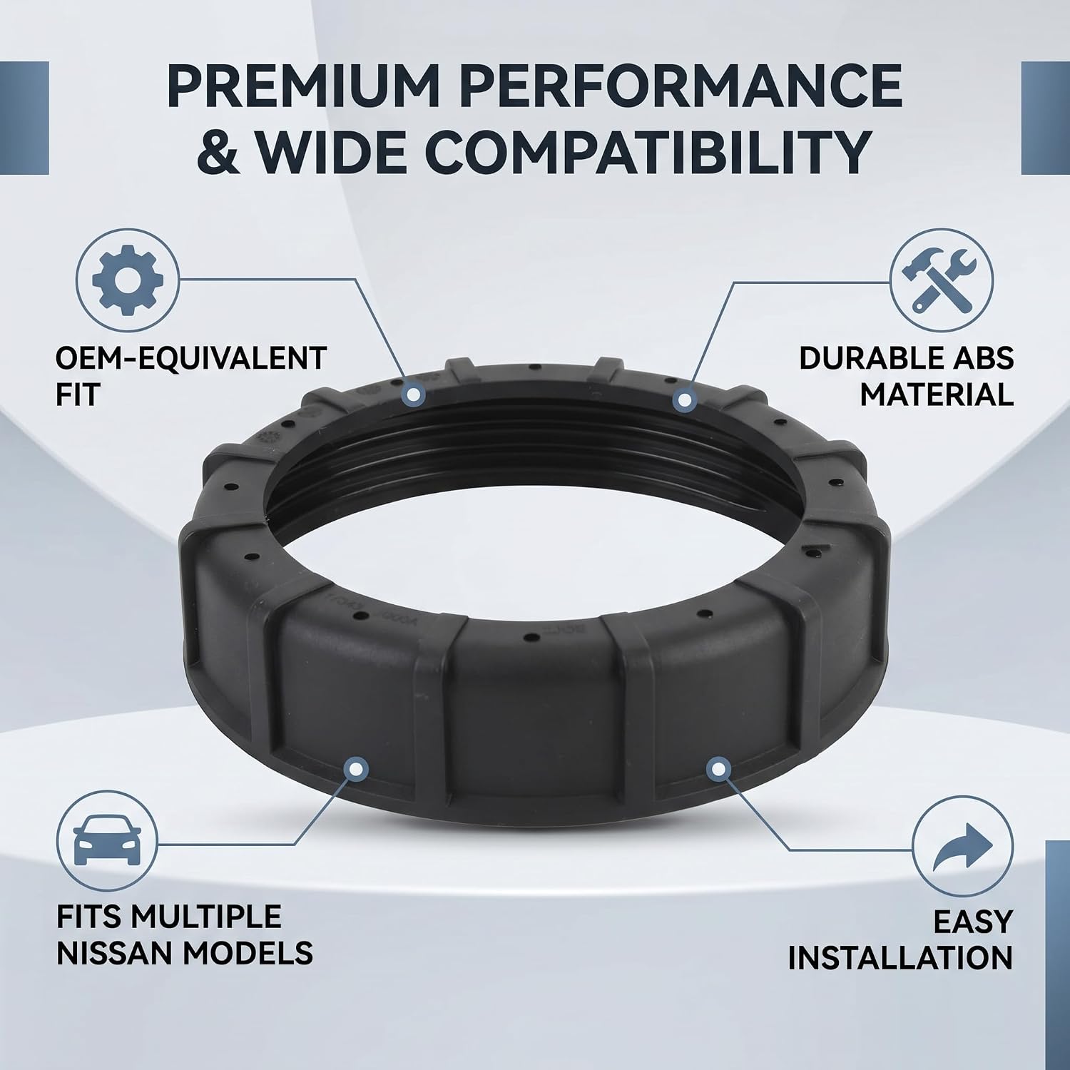 Fuel Tank Pump Seal O Ring Fuel Tank Seal Ring Fuel Pump Retainer Ring 17343 JG00A replacement part with easy installation for S14 R32 R33 R34 NV200 X Trail