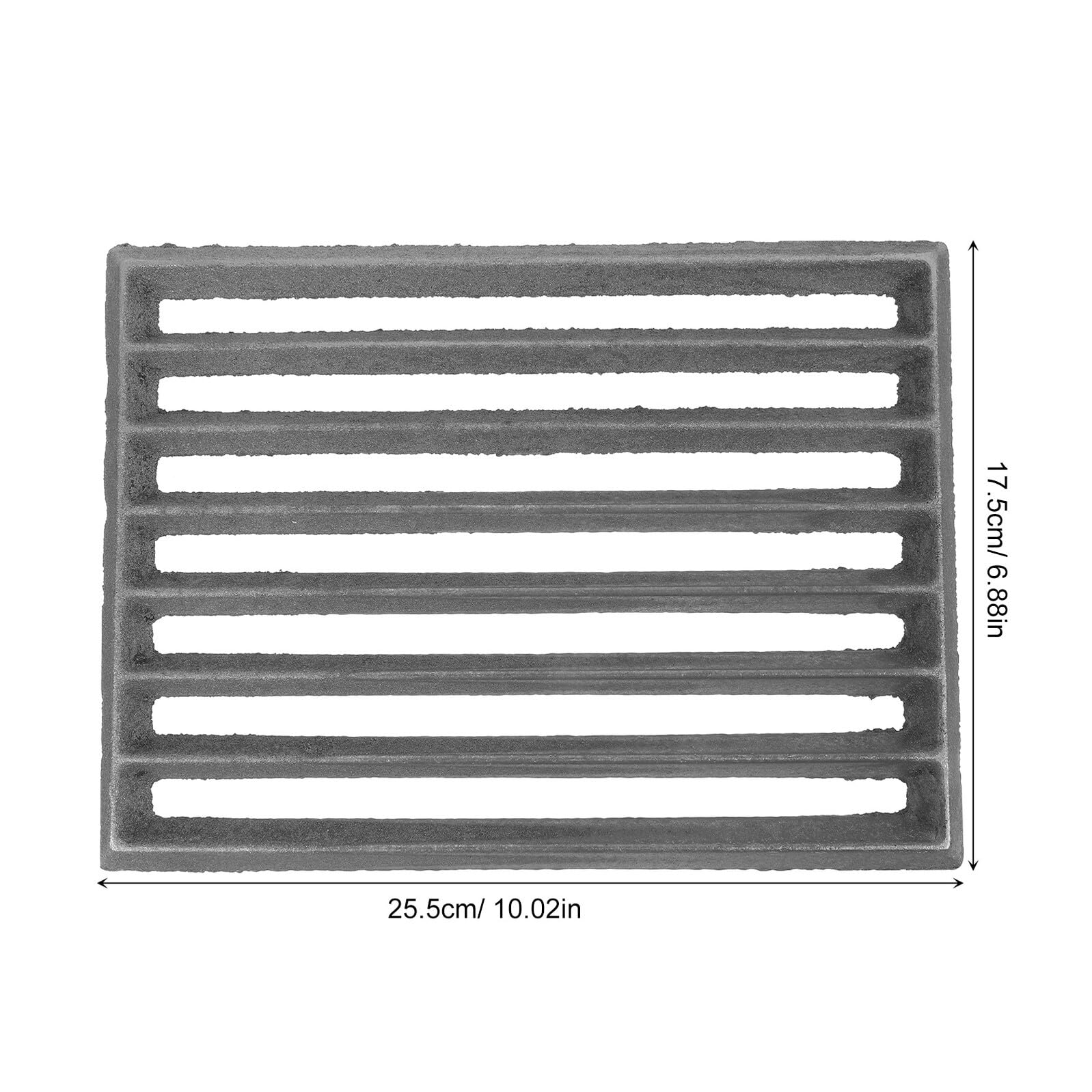 Przenośny żeliwny ruszt do grillowania 25,5 x 17 cm, odporny na wysokie temperatury, stojak do gotowania na ognisku, idealne akcesorium do gotowania na świeżym powietrzu
