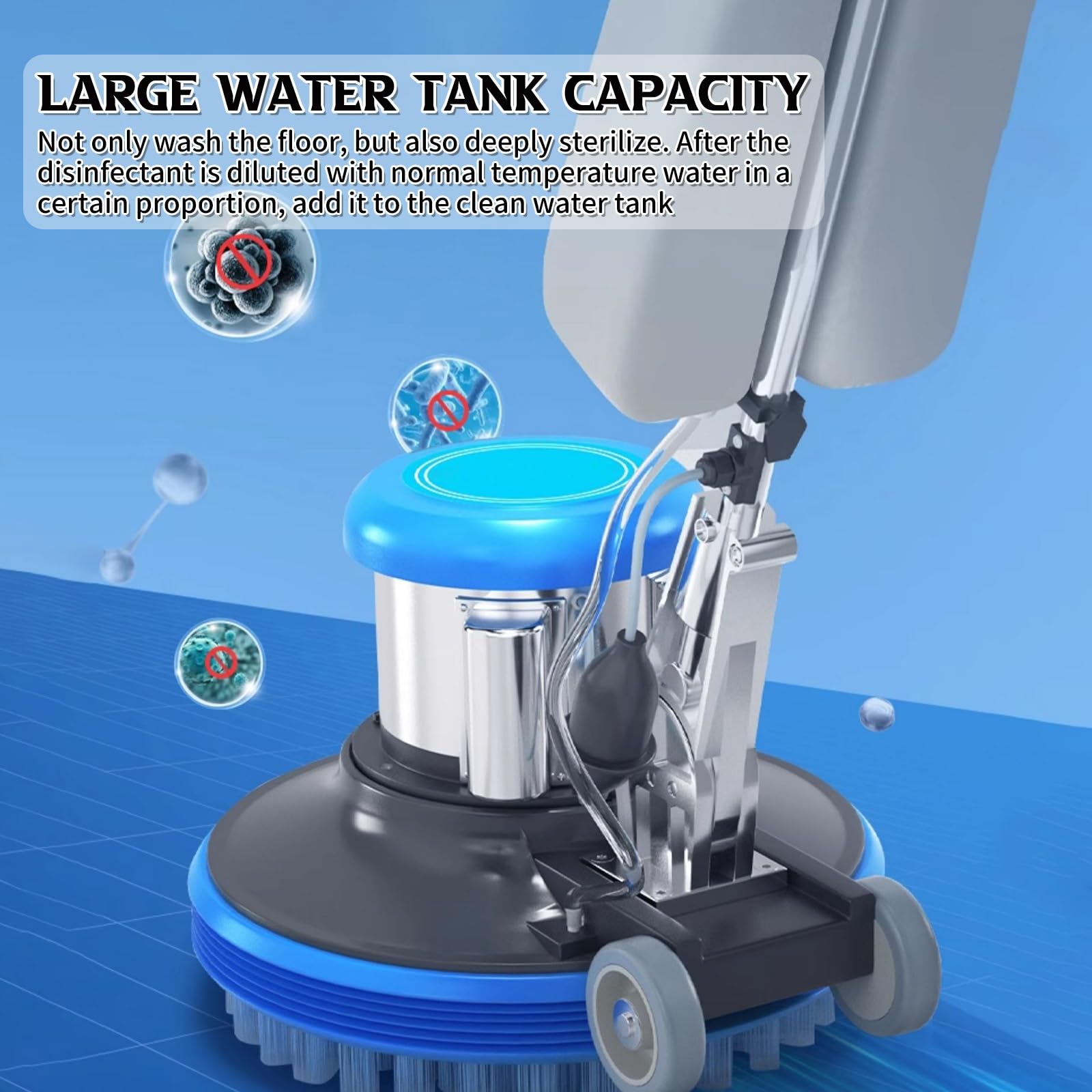 Máquina limpiadora de alfombras de limpieza profunda, tanque de agua de 8 L, motor de 1100 W para una limpieza eficaz en entornos comerciales