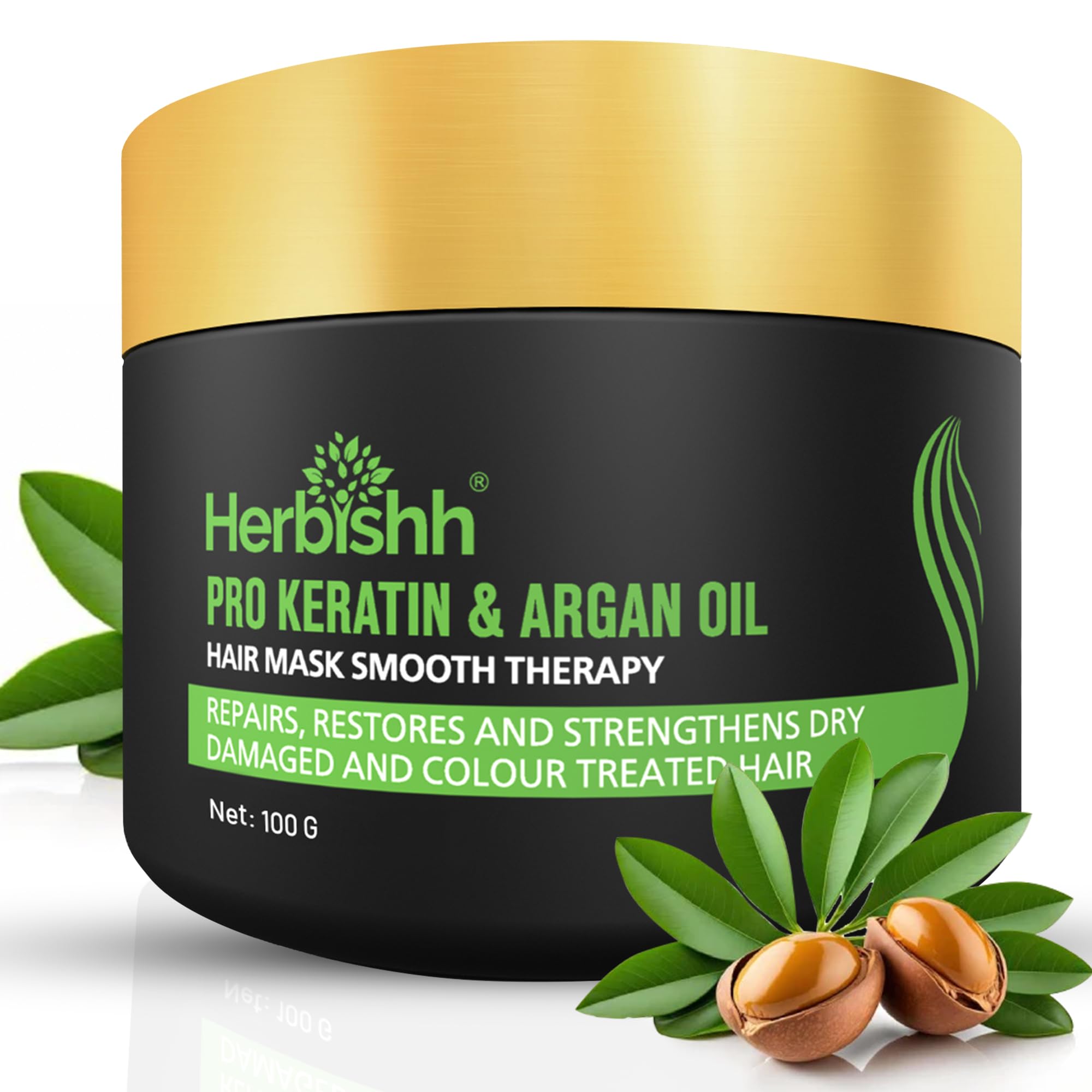 Argan Hair Mask-Deep Conditioning & Hydration For Healthier Looking Hair-100Gm For Very Dry, Weak, Stressed Out Hair