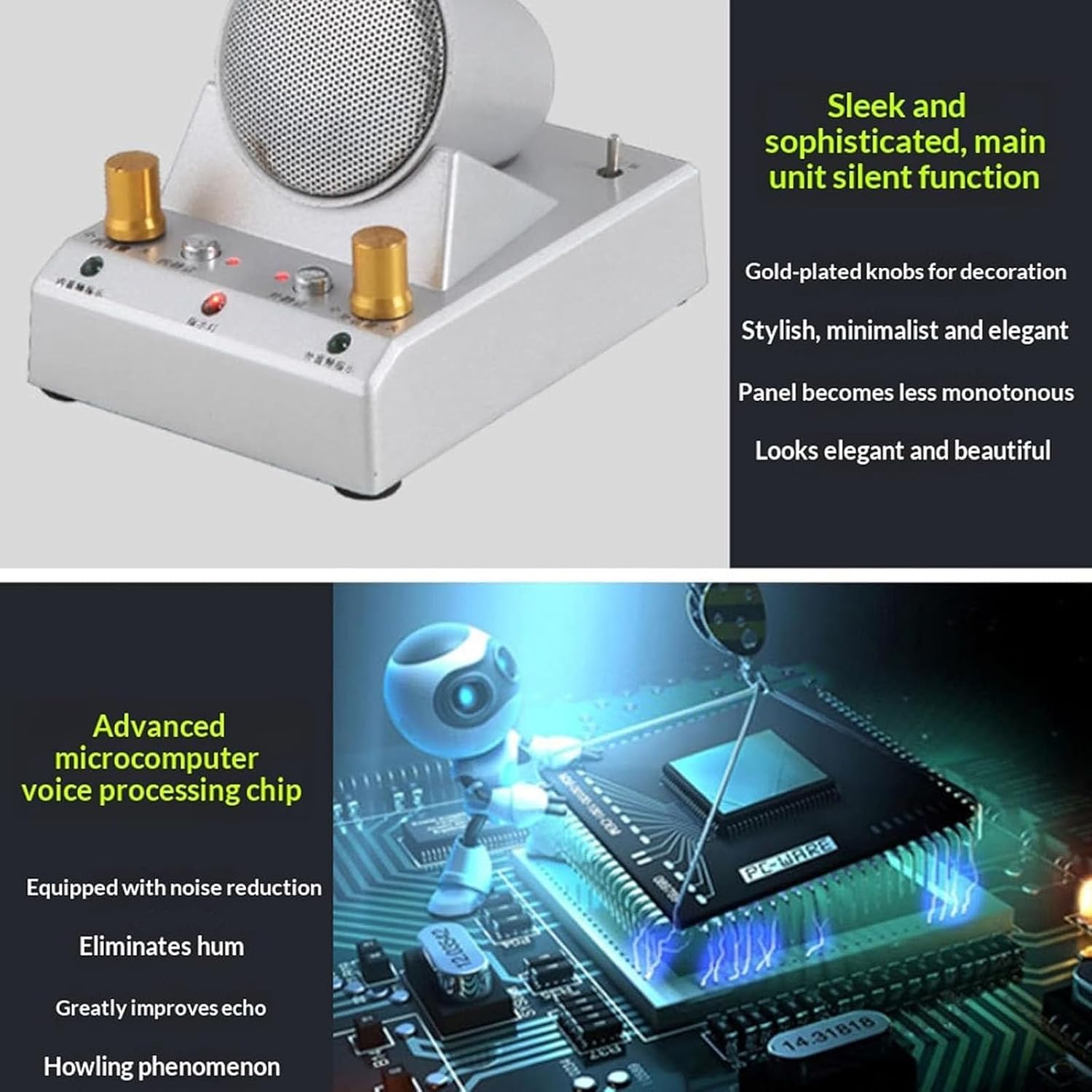 Window Speaker Intercom System, Dual-Way Talk Through Glass Intercom with Clear Sound & Noise Reduction, Two-Way Communication for Bank, Office, Hospital, Counter