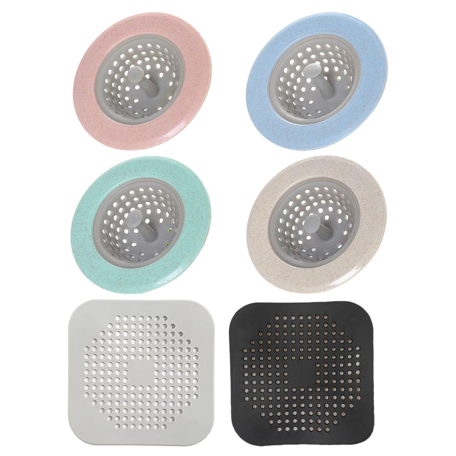 4 Pieces Kitchen Sink Strainer, 2 Pieces Silicone Drain Pad, Silicone Sink Strainer, Kitchen Sink Cover, Plug Hole Strainer