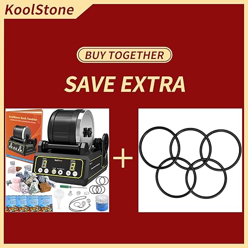 KoolStone Kit profesional de vasos de roca, pulidora de rocas con 3 cinturones adicionales