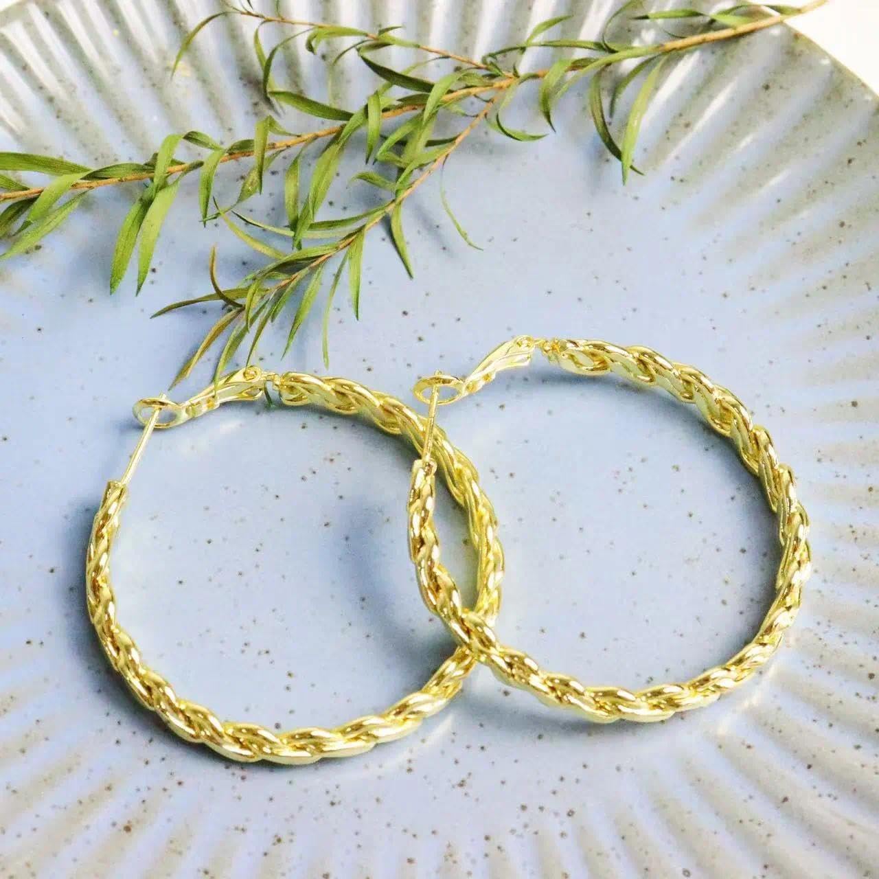 ToHeart Gold Silver Hoop Earrings Twisted Hoop Earrings For Women Hypoallergenic Jewelry for Women Large Gold Hoops Earrings - Image 3