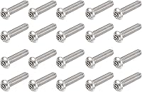 Vista 11 de uxcell Tornillo de máquina de seguridad Torx M4x16mm, 20 tornillos de cabeza plana en la columna interior, pernos de sujeción de acero inoxidable 304