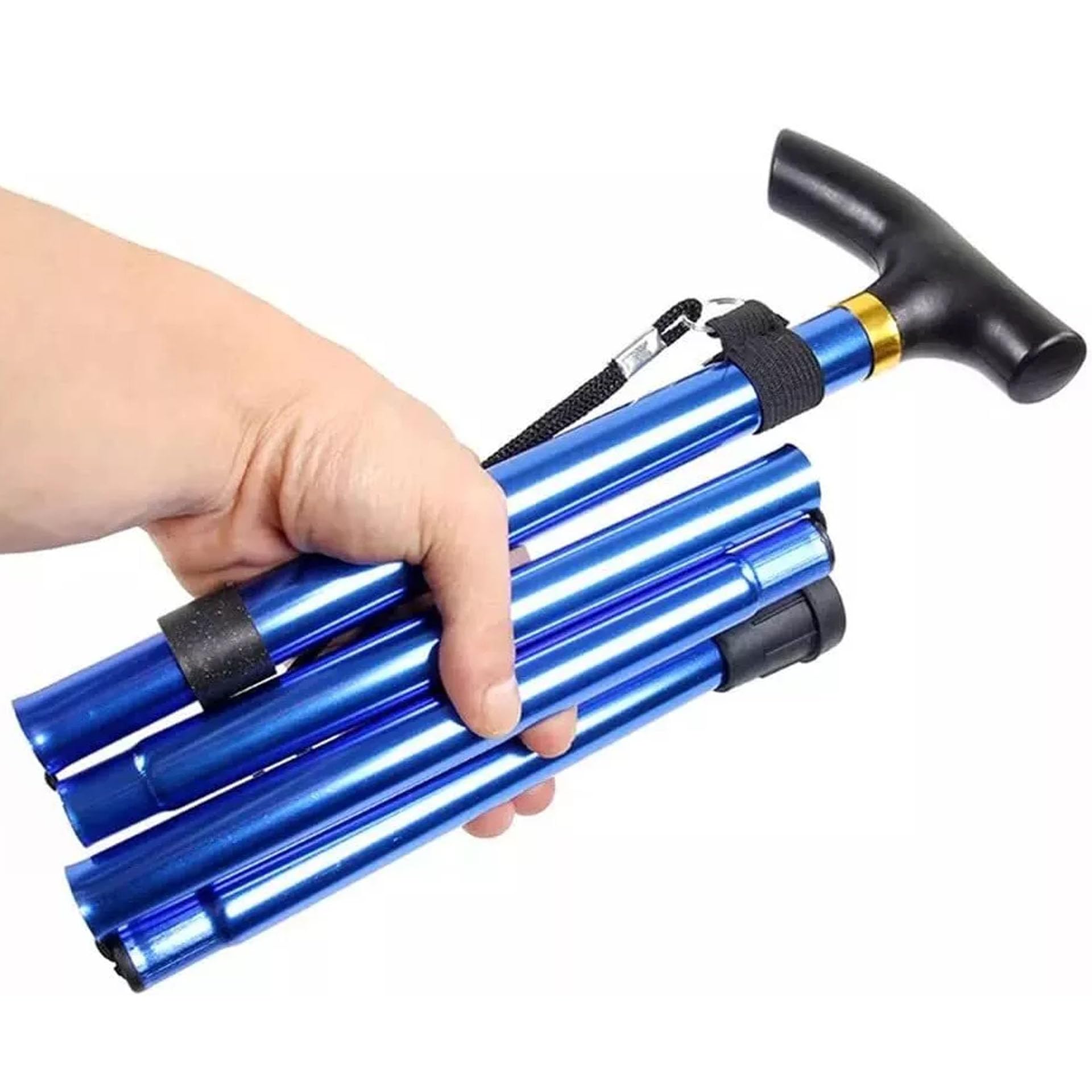 Walking Stick Easy Folding Adjustable Aluminium Cane for Men Women Lightweight Collapsible Sticks Extandable Height - Image 2