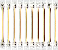 Vista 11 de Conectores de tira LED LightingWill 2 pines de 8 mm, 10 piezas de conectores LED sin soldar para tiras de luz LED de un solo color, compatibles