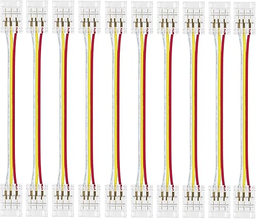 Miniatura 11 de Conectores de tira LED LightingWill 2 pines de 8 mm, 10 piezas de conectores LED sin soldar para tiras de luz LED de un solo color, compatibles con