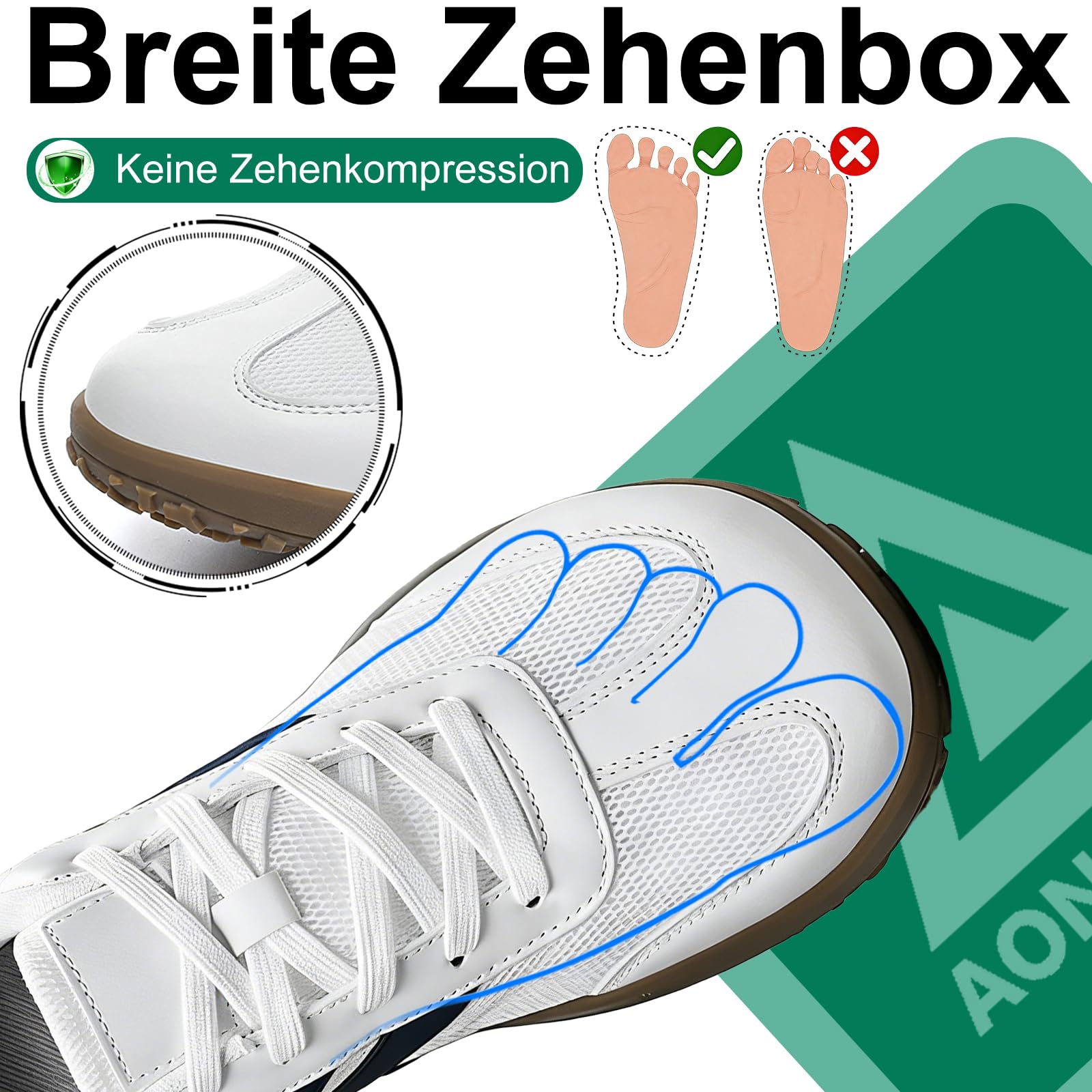 AONEGOLD Zapatillas Barefoot para Mujer y Hombre Ligera Zapatos Barefoot Anchos Antideslizante y TranspirableZapatillas de Trail Running Gr.36-48EU