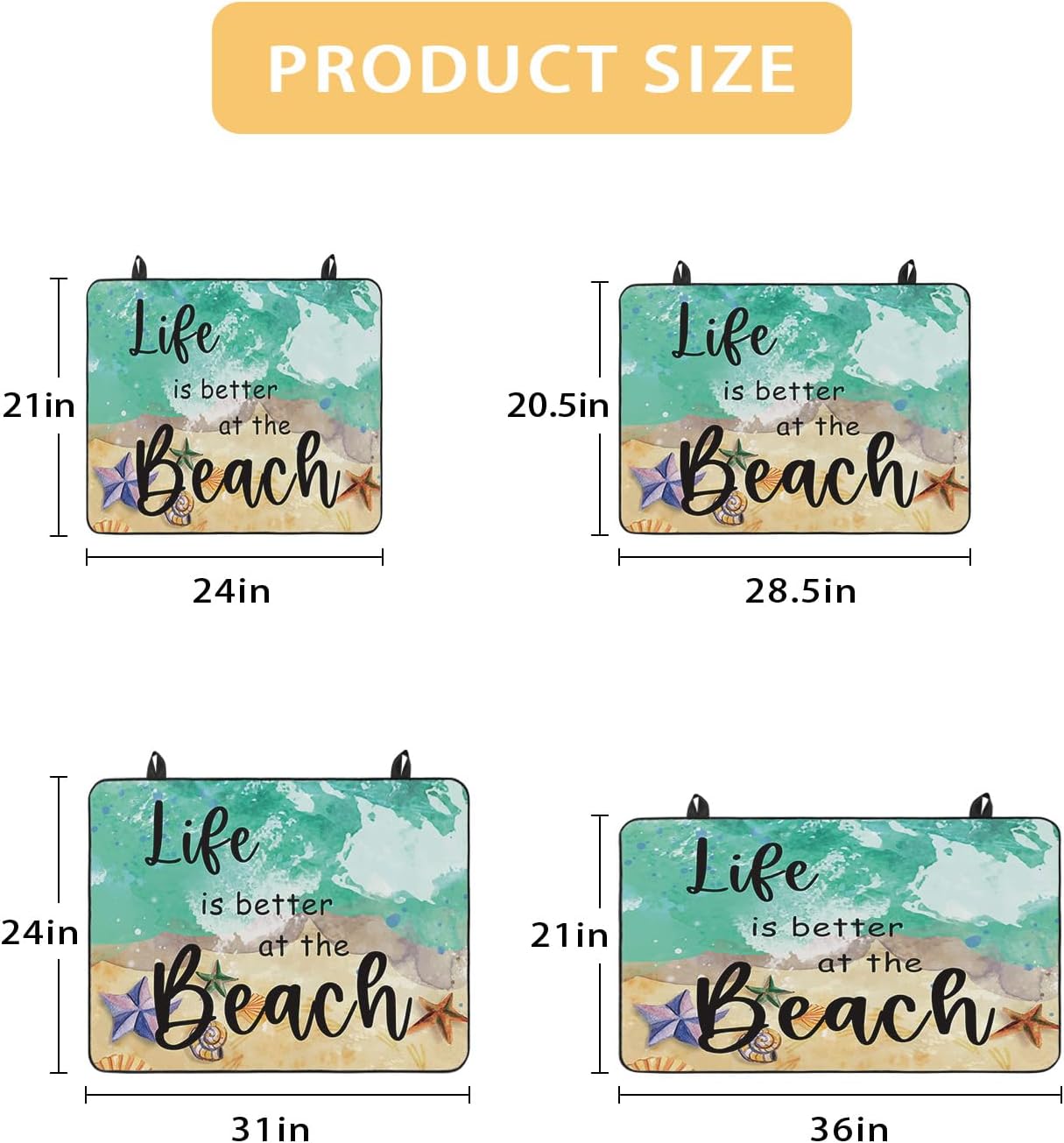 Stove Cover for Electric Stove, Beach Quotes - Life is Better at the Beach Stove Top Cover for Glass Top, Heat Resistant Rubber Mat Foldable Cooktop Cover Top Protector, 28.5"x20.5"