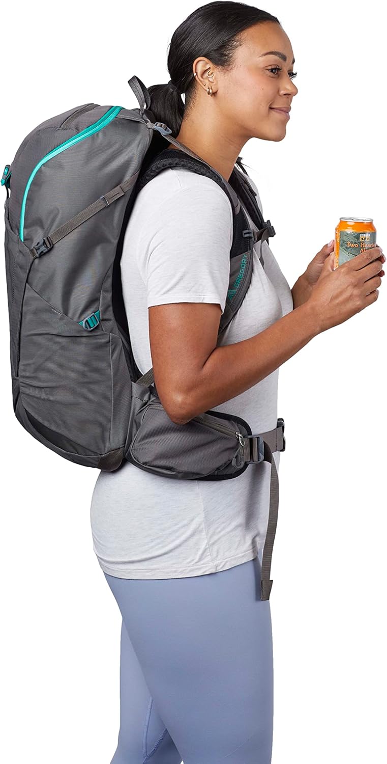 Gregory Jade 28L Women's Day Hiking Backpack, Ventilated Backpanel, Built-In Hydration Attachment for Bladder (Reservoir Not Included), Small/Medium, Mist Grey