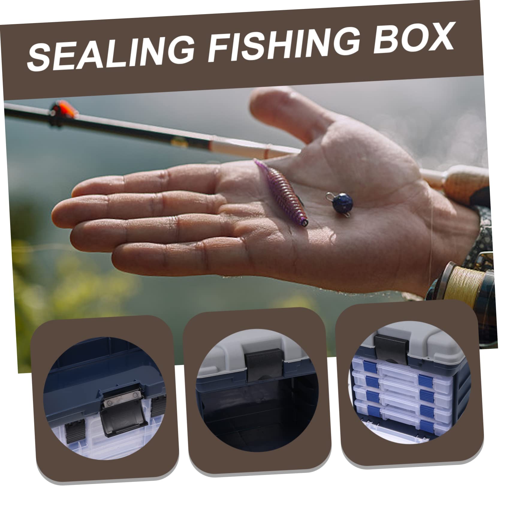 Scatola da Pesca Contenitore di Perline Attrezzatura da Pesca in Mare contenitori Organizer per Accessori da Pesca in plastica Custodia per ami da Pesca pp Yellow