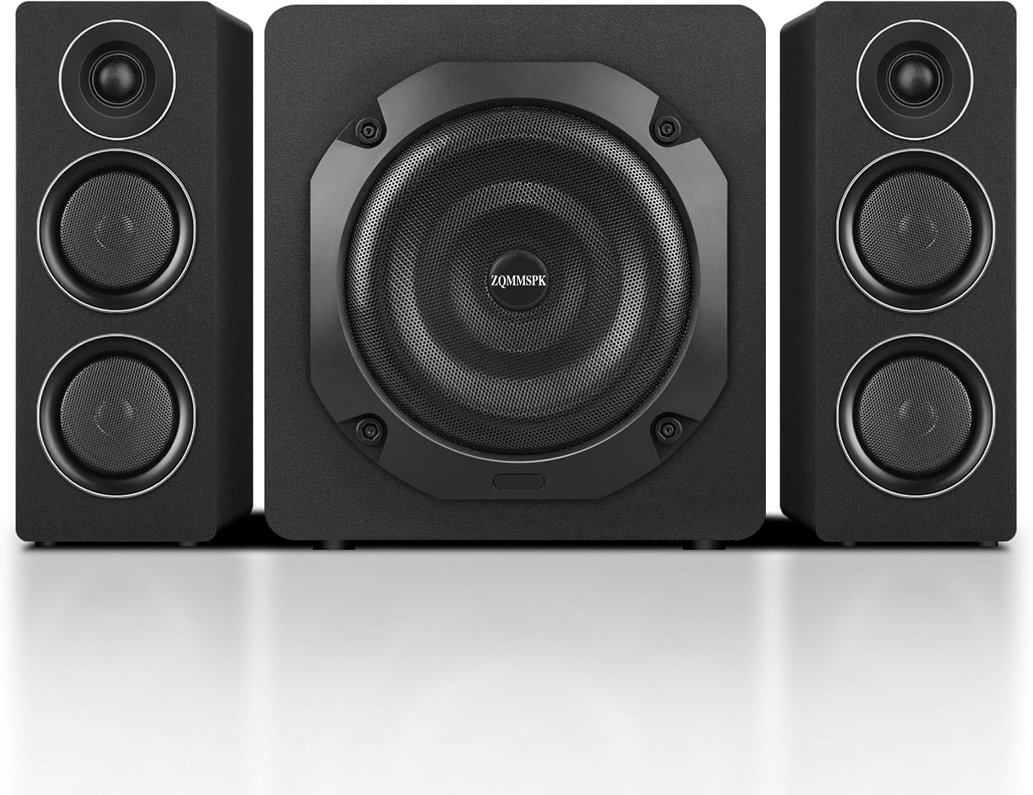 Computer Speakers with Subwoofer, 2.1 Gaming Speaker System for Desktop PC, 160W RMS, 8" Deep Bass, Bluetooth 5.3, AUX/RCA/Optical/Coaxial, Surround Sound for PC/Monitor/TV - Black