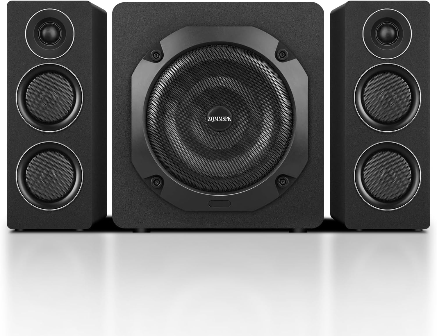Computer Speakers with Subwoofer, 2.1 Gaming Speaker System for Desktop PC, 160W RMS, 8" Deep Bass, Bluetooth 5.3, AUX/RCA/Optical/Coaxial, Surround Sound for PC/Monitor/TV - Black