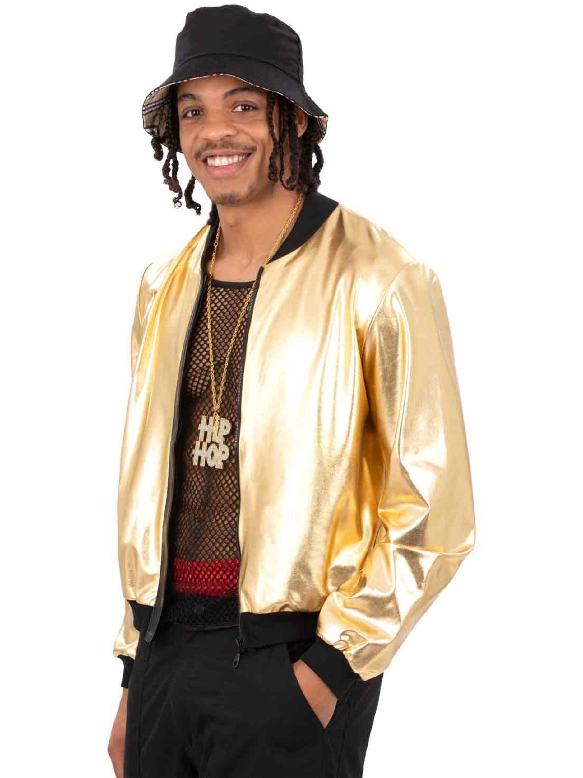 Smiffys Men's Gold, Black Gold Jacket