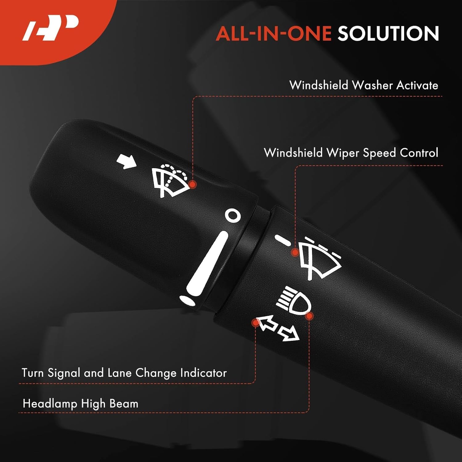 A-Premium Turn Signal Windshield Wiper Multifunction Switch Compatible with Dodge Ram 1500/2500/3500 2002-2009, Durango 2004-2009, Dakota 2005-2010 & Chrysler Aspen 2007-2009 & Mitsubishi Raider