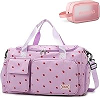 Vista 230 de Pequeña bolsa de gimnasio para mujer, bolsa de viaje con compartimento para zapatos