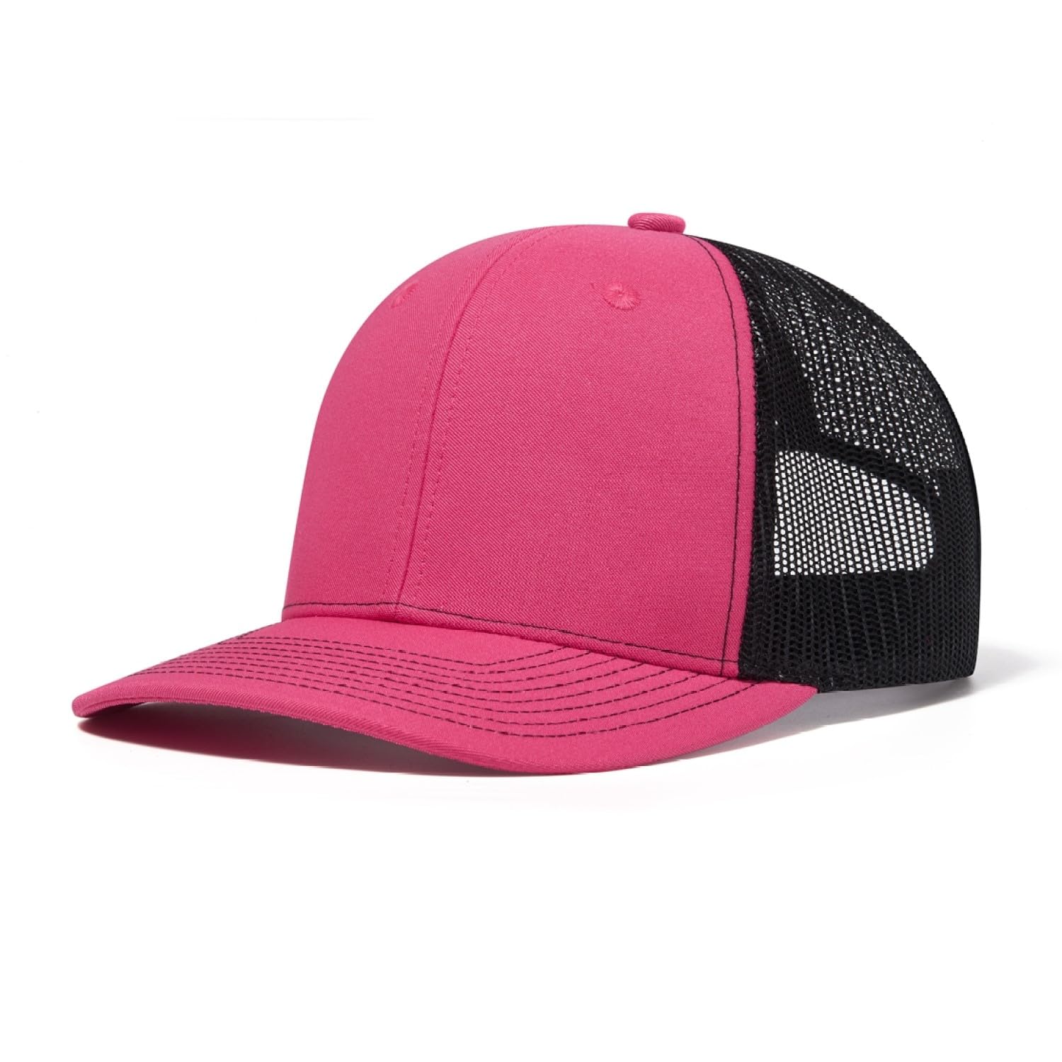 HaloHorus Curved Snapback Trucker Hat for Men Women, Adjustable Mesh Athletics Baseball Cap for Running, Fishing, Workout, P6-rosered-black, One Size โ image 1