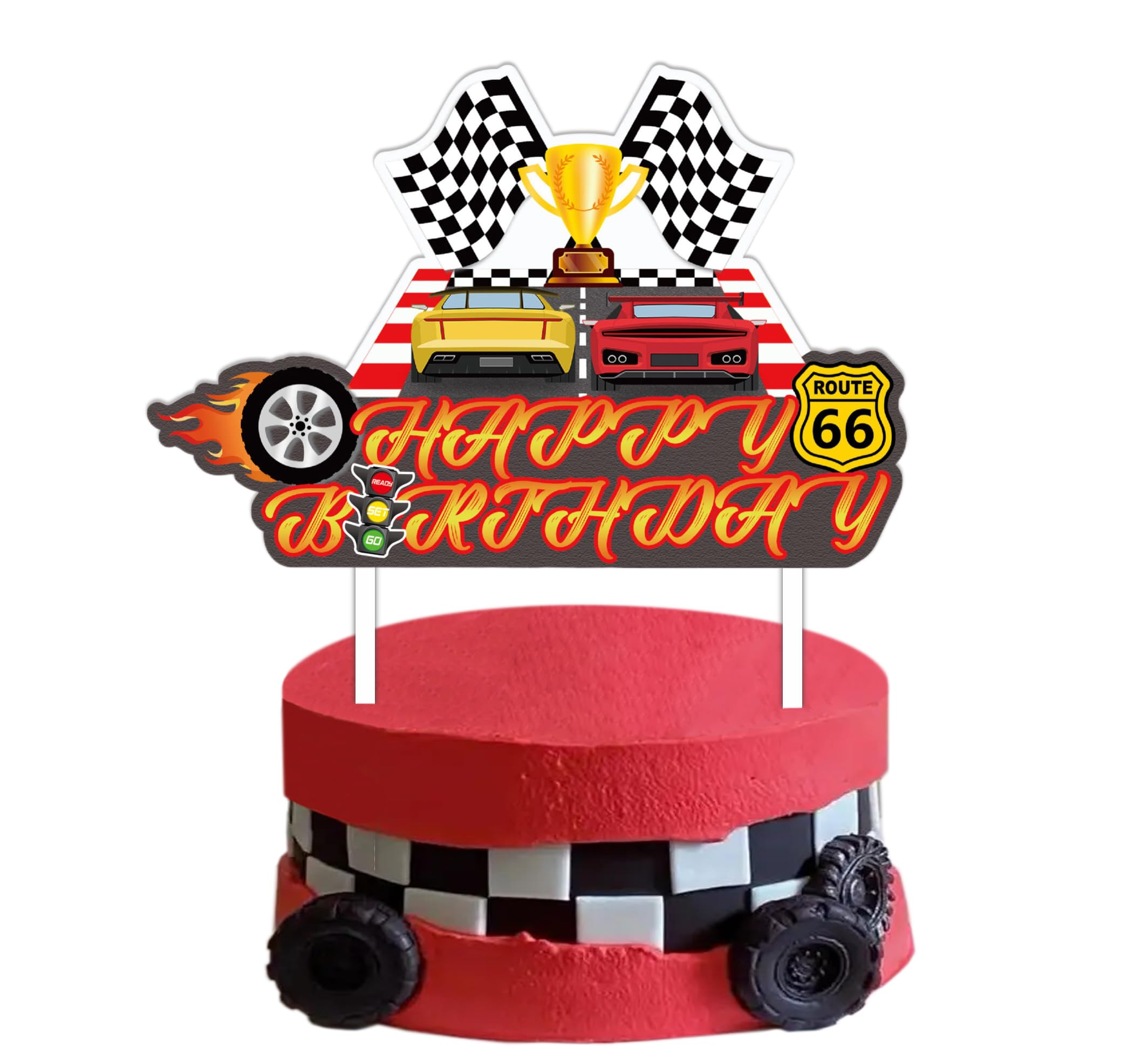 Buy Race Car Cake Topper Birthday Party Supplies 1Pcs,8inch Racing
