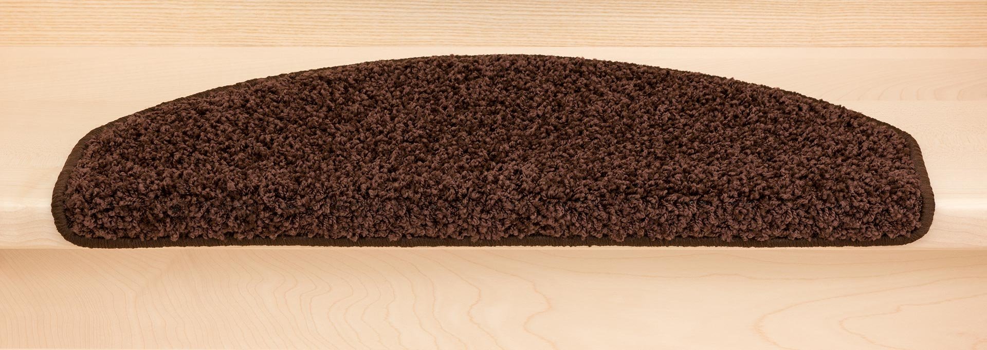 Kettelservice-Metzker Stufenmatten Shaggy - Venus Halbrund - Kaffeebraun & versch. Set. Varianten ! (15 STK.Kaffeebraun)
