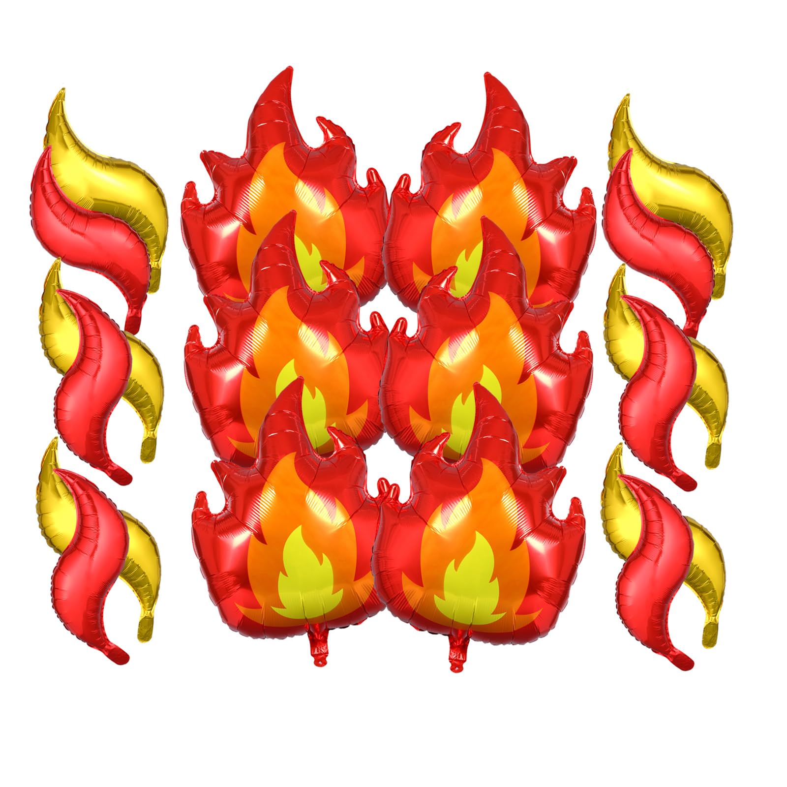 18 Pcs Fire Balloons,Fire Truck Birthday Decorations,Elemental Party Decorations,Firetruck Birthday Decoration,Firefighter Party Favors for Campfire