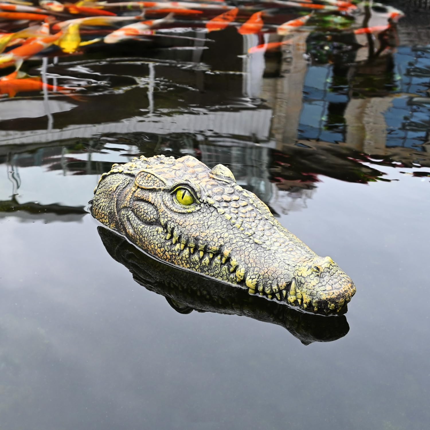 Juliahestia Alligator Head Outdoor Scary Decor - Crocodile Float