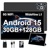 Dghrti Tablet Android 15, Schermo IPS HD 10 Pollici