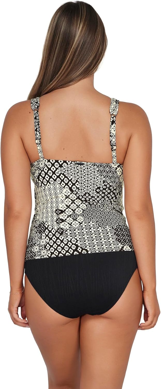 Sunsets Elsie Tankini Women's Swimsuit Top with Underwire in Textured Fabric (Bottom Not Included) - Image 2