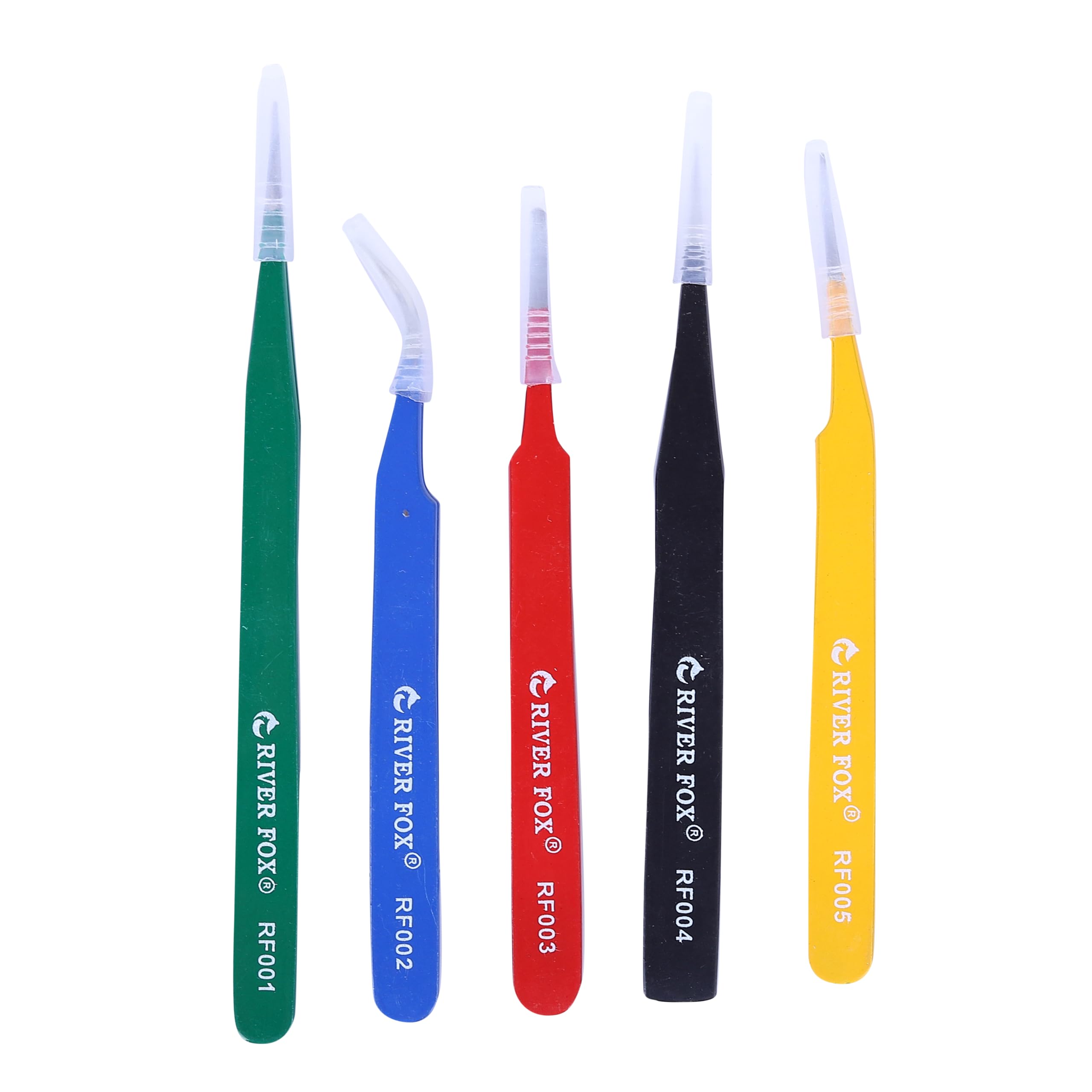 Professional Tweezers for Eyebrows- Great Precision Plücker for Facial Hair, Splinter and Ingrown Hair Removal, Electronic Repairing, Plucking Daily Beauty Tool Multi Color Pack of 5