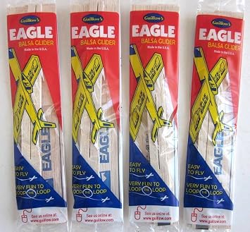 Big Game Toys4 Eagle F-15 Balsa Wood Air Plane Glider GUILLOWS Jet Model kit #26 Toy New