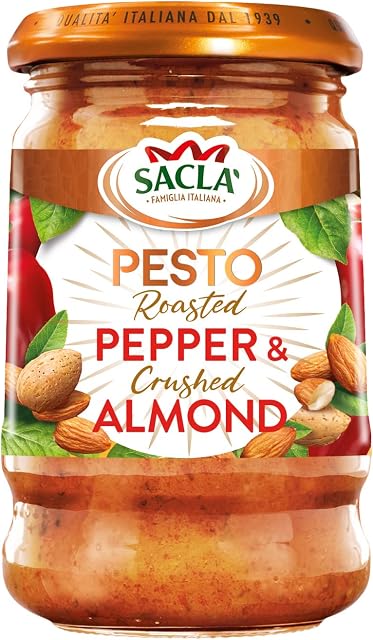 Sacla Roasted Pepper & Crushed Almond Pesto 190g