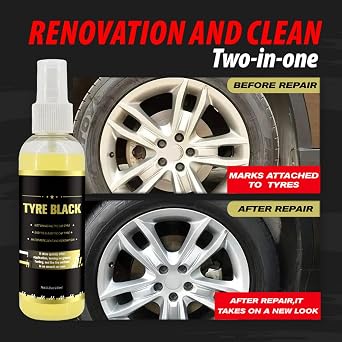 Tire Shine Spray, Tire Black Tire Shine, 100ml Car Wheel Shine Dressing Cleaner,Shine Tire Dressing,Tire Coat Spray, Wheel Polish Coating Protective Agent for Trucks, Motorcycles,SUVs