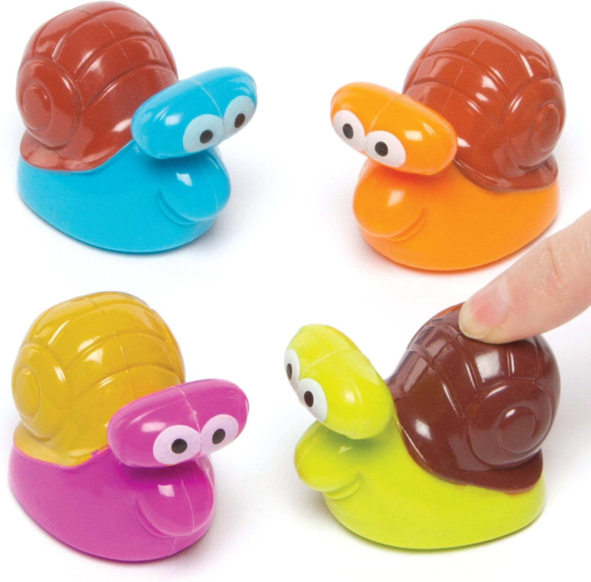 Baker Ross AG663 Kids Snail Pull Back Racers (Pack of 4) Perfect for Kids to Play With