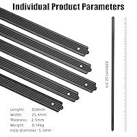 Vista 4 de Balaustres planos rectos de aluminio de 32-1/4 pulgadas con tornillos, paquete de 50 barandillas ranuradas para porche, barandilla de cubierta