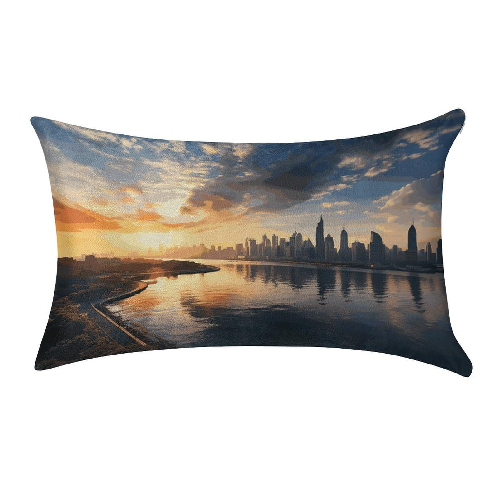 Fekiloot Style New York In The Sunset Pillow Covers Home Decor Pillow Cases
