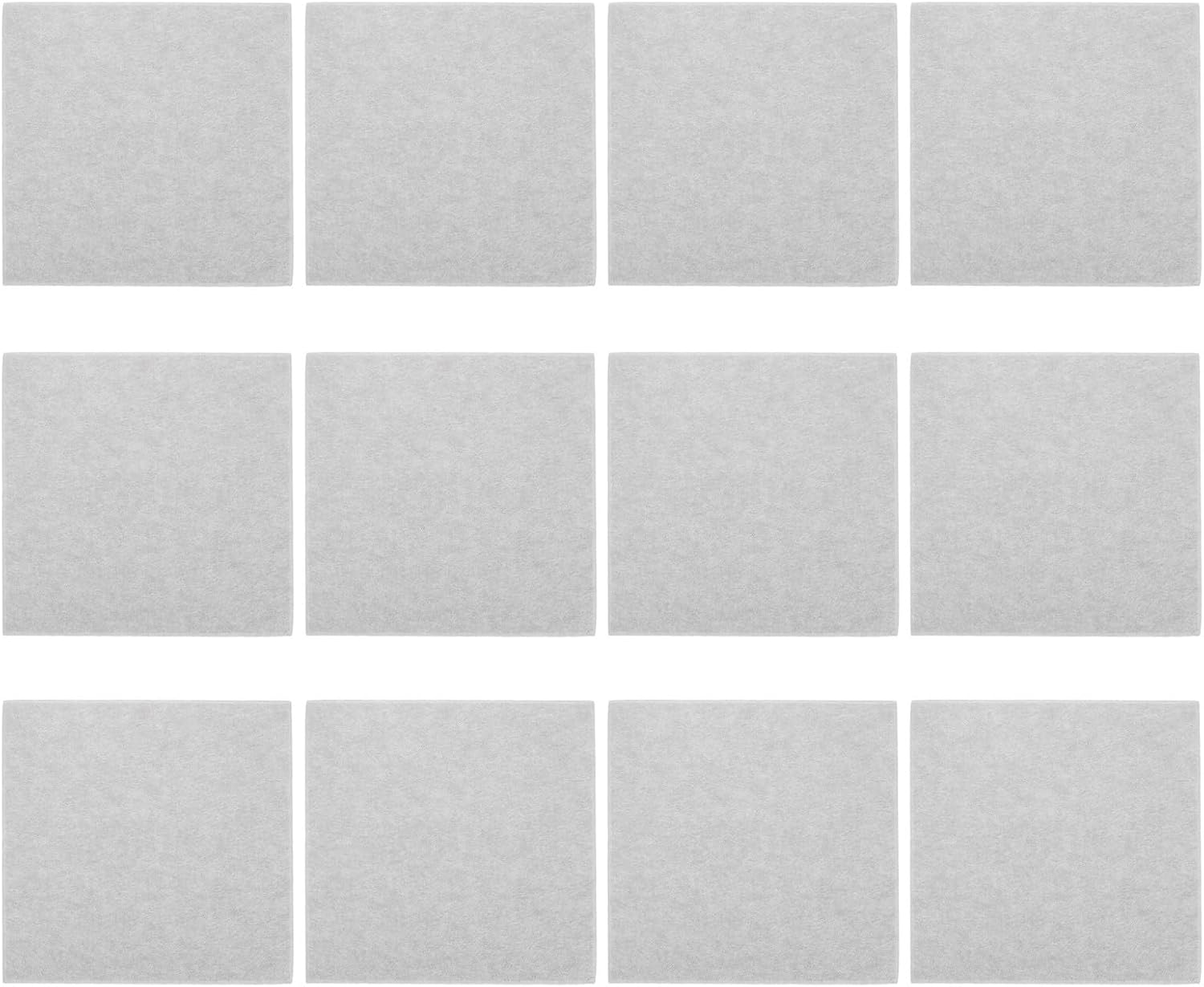 12pcs Large Felt Bulletin Boards 11.8x11.8 Inches Removable Adhesive Felt Wall Tiles for Office and Kitchen Notice Boards Noise Reduction and Flexible Layout Panels
