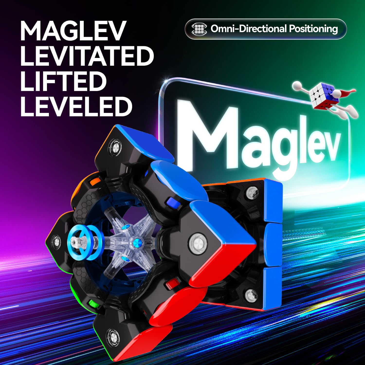 GAN V100 Maglev UV Speed Cube 3x3 Magnetic - Image 3