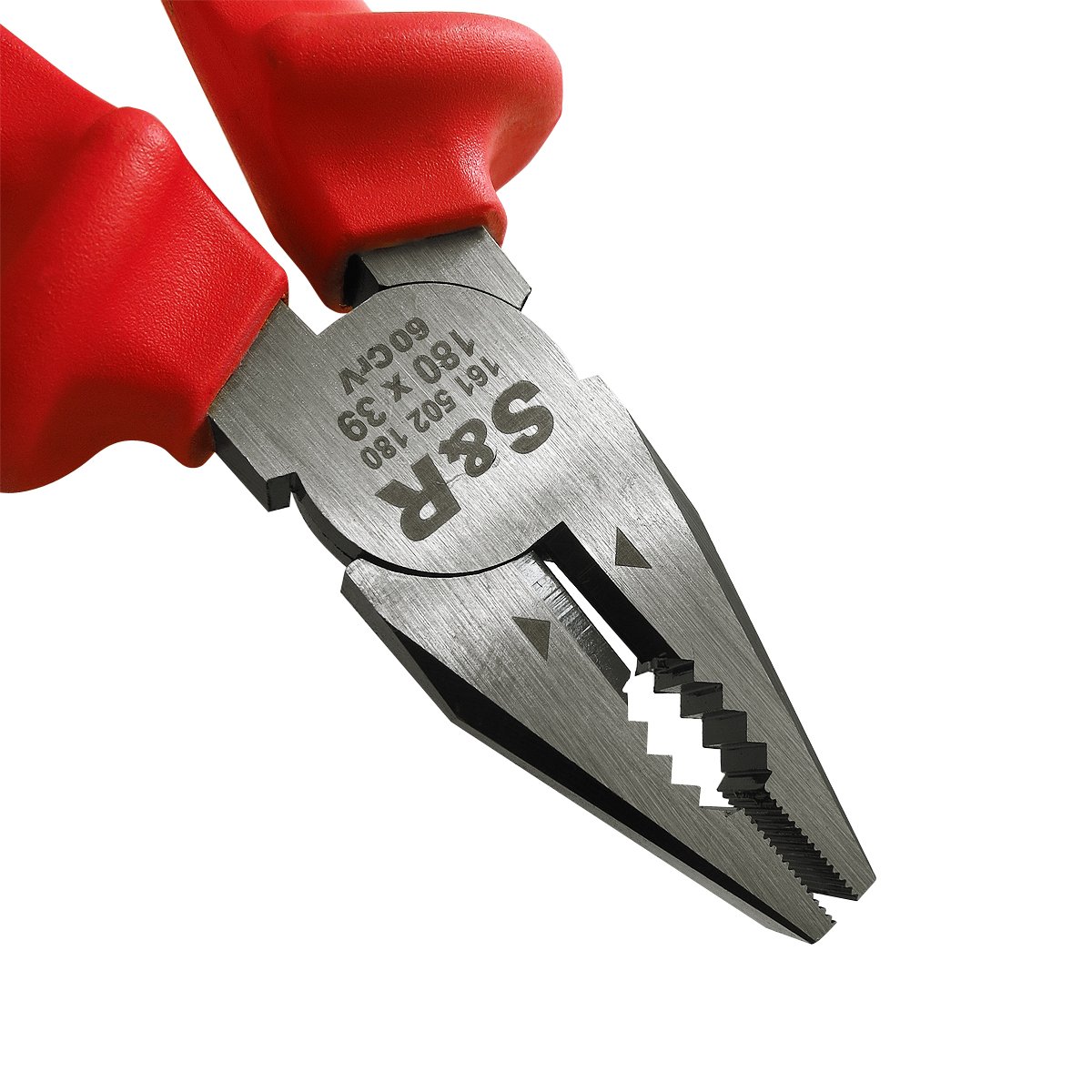S&R Pinza da Elettricista Universale 180 mm VDE 1000V – Acciaio Cr-V Forgiato | Pinza Combinata Professionale per Fili Medi Ø3,6 mm e Rigidi Ø2,4 mm | Impugnatura Ergonomica Antiscivolo