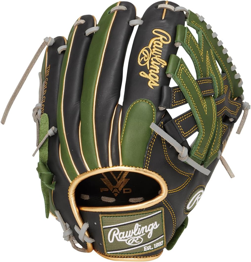 Rawlings Baseball Glove Soft Hyper TECH Color SYNC All-Around GR6HTCN65 Black/ML Green, 11.75 inch *for Left Throwing