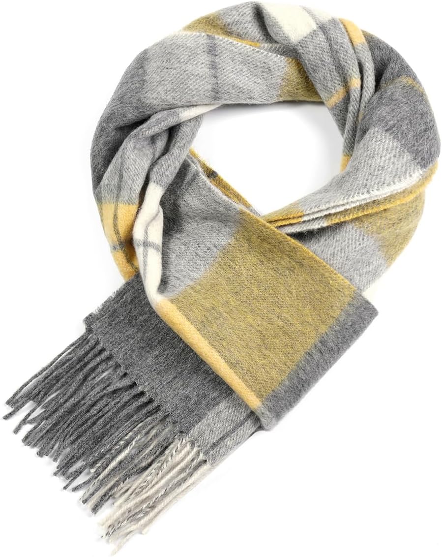 Wool Winter scarf Plaid scarf Soft Warm Tartan checkered Striped Fashion Scarf Classic for Women Men Scarves