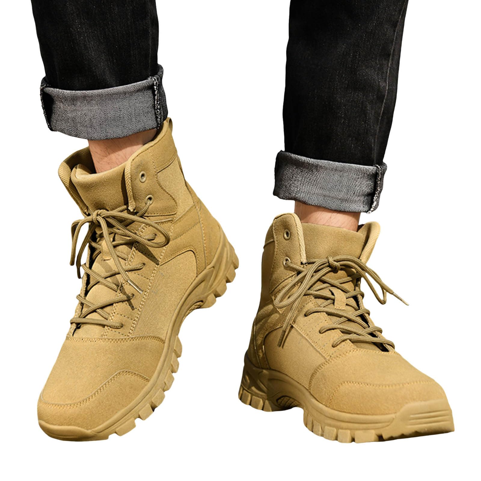 Générique Chaussures Militaires Et Boots pour Homme Montantes Militaire Chaussures Basket Running Securité Botte Moto Combat Boots Confort en Plein Air Bottes avec Coque Rangers Randonnée Chaussure