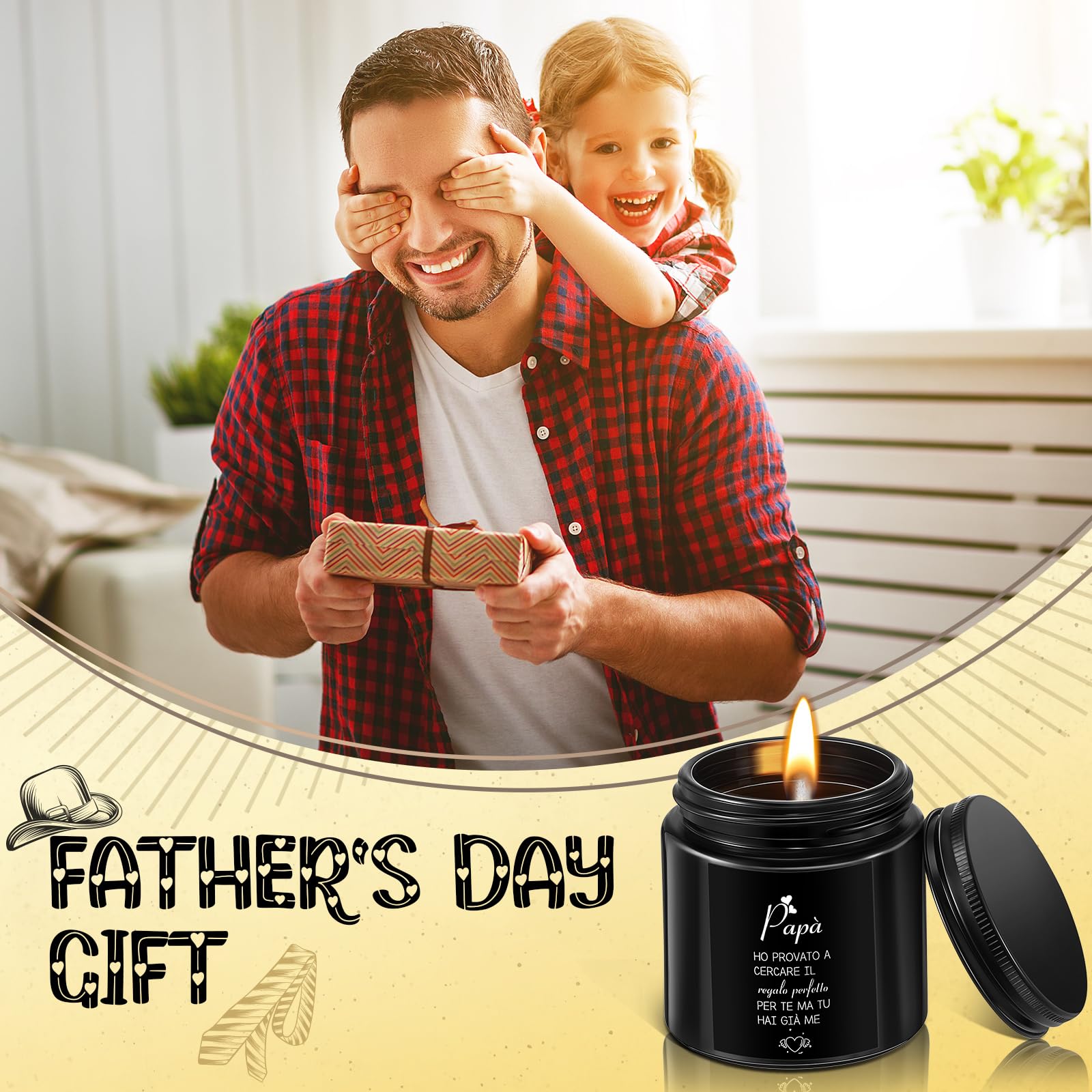 Candela regalo per papà Il miglior regalo di sempre per papà Candela di soia Regalo per la festa del papà Regalo per il papà Regalo per il papà Idea regalo di compleanno
