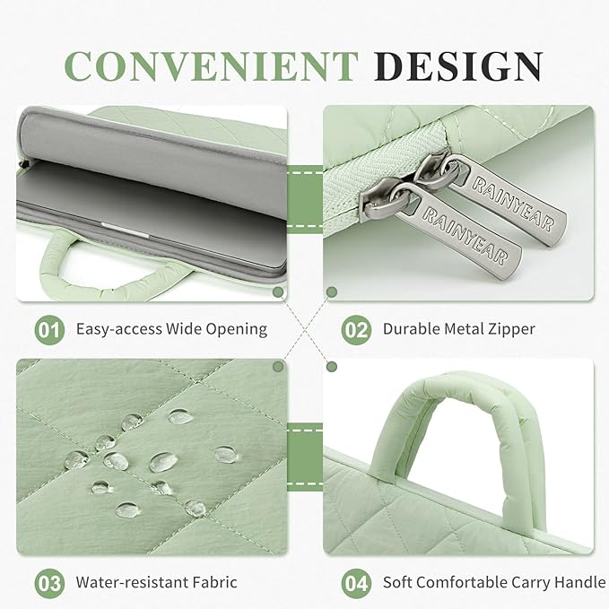 Funda acolchada para laptop RAINYEAR 15.6 pulgadas miniatura 3